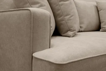 Rossita 4-sits Högervänd L-formad Djup Schäslongsoffa i Tyg - Brun - Products - Möbler - Soffa - Divansoffa & schäslongsoffa - 4 sits soffa med divan