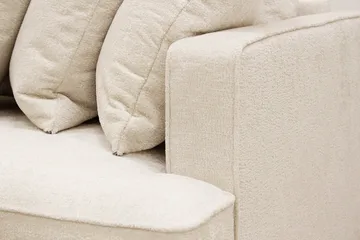 Rossita 4-sits Högervänd L-formad Djup Schäslongsoffa med Hel dyna i Chenille - Beige - Products - Möbler - Soffa - Divansoffa & schäslongsoffa - 4 sits soffa med divan