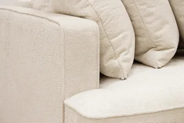 Rossita 4-sits Högervänd L-formad Djup Schäslongsoffa med Hel dyna i Chenille - Beige - Products - Möbler - Soffa - Divansoffa & schäslongsoffa - 4 sits soffa med divan