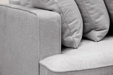 Rossita 4-sits Högervänd L-formad Djup Schäslongsoffa med Hel dyna i Chenille - Grå - Products - Möbler - Soffa - Divansoffa & schäslongsoffa - 4 sits soffa med divan