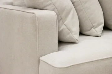 Rossita 4-sits Högervänd L-formad Djup Schäslongsoffa med Hel dyna i Tyg - Beige - Products - Möbler - Soffa - Divansoffa & schäslongsoffa - 4 sits soffa med divan