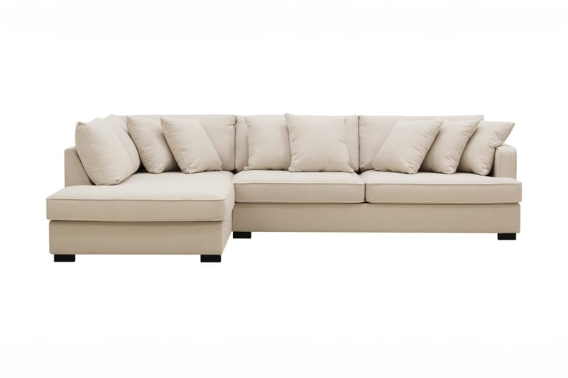 Rossita 4-sits Vänstervänd L-formad Djup Schäslongsoffa i Bouclé - Ljus Beige - Products - Möbler - Soffa - Divansoffa & schäslongsoffa - 4 sits soffa med divan