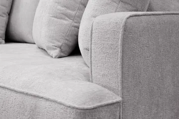 Rossita 4-sits Vänstervänd L-formad Djup Schäslongsoffa i Chenille - Ljus Grå - Products - Möbler - Soffa - Divansoffa & schäslongsoffa - 4 sits soffa med divan