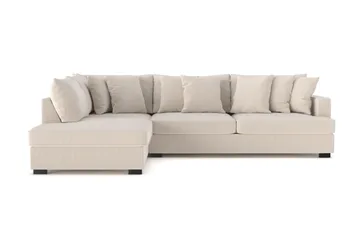 Rossita 4-sits Vänstervänd L-formad Djup Schäslongsoffa i Manchester - Beige - Products - Möbler - Soffa - Divansoffa & schäslongsoffa - 4 sits soffa med divan