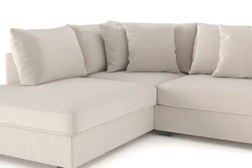 Rossita 4-sits Vänstervänd L-formad Djup Schäslongsoffa i Manchester - Beige - Products - Möbler - Soffa - Divansoffa & schäslongsoffa - 4 sits soffa med divan