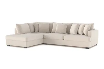 Rossita 4-sits Vänstervänd L-formad Djup Schäslongsoffa i Manchester - Beige - Products - Möbler - Soffa - Divansoffa & schäslongsoffa - 4 sits soffa med divan