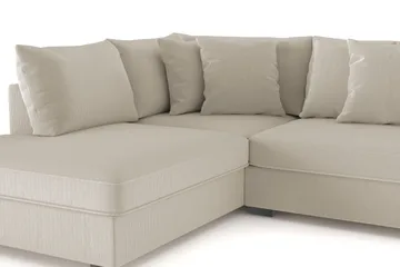 Rossita 4-sits Vänstervänd L-formad Djup Schäslongsoffa i Manchester - Greige - Products - Möbler - Soffa - Divansoffa & schäslongsoffa - 4 sits soffa med divan