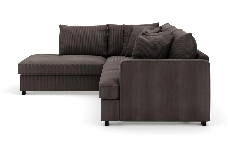 Rossita 4-sits Vänstervänd L-formad Djup Schäslongsoffa i Manchester - Mörkgrå - Products - Möbler - Soffa - Divansoffa & schäslongsoffa - 4 sits soffa med divan