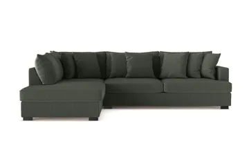 Rossita 4-sits Vänstervänd L-formad Djup Schäslongsoffa i Manchester - Mörkgrön - Products - Möbler - Soffa - Divansoffa & schäslongsoffa - 4 sits soffa med divan
