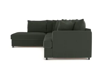 Rossita 4-sits Vänstervänd L-formad Djup Schäslongsoffa i Manchester - Mörkgrön - Products - Möbler - Soffa - Divansoffa & schäslongsoffa - 4 sits soffa med divan