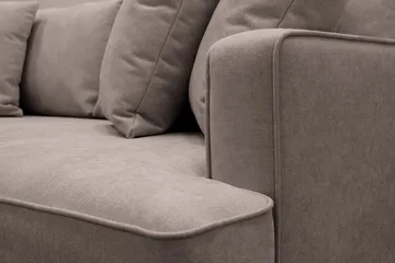 Rossita 4-sits Vänstervänd L-formad Djup Schäslongsoffa i Tyg - Brun - Products - Möbler - Soffa - Divansoffa & schäslongsoffa - 4 sits soffa med divan