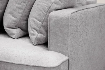Rossita 4-sits Vänstervänd L-formad Djup Schäslongsoffa med Hel dyna i Chenille - Grå - Products - Möbler - Soffa - Divansoffa & schäslongsoffa - 4 sits soffa med divan