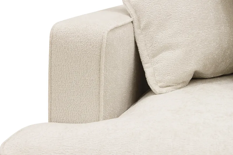 Rossita Lyx 4-sits Extra djup Soffa med Schäslong Höger - Beige Chenille - Products - Möbler - Soffa - Divansoffa & schäslongsoffa - 4 sits soffa med divan