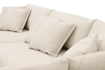 Rossita Lyx 4-sits Extra djup Soffa med Schäslong Höger - Beige Chenille - Products - Möbler - Soffa - Divansoffa & schäslongsoffa - 4 sits soffa med divan