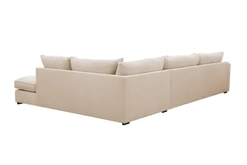 Rossita Lyx 4-sits Extra djup Soffa med Schäslong Höger - Beige Manchester - Products - Möbler - Soffa - Divansoffa & schäslongsoffa - 4 sits soffa med divan