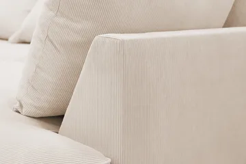 Rossita Lyx 4-sits Extra djup Soffa med Schäslong Höger - Beige Manchester - Products - Möbler - Soffa - Divansoffa & schäslongsoffa - 4 sits soffa med divan