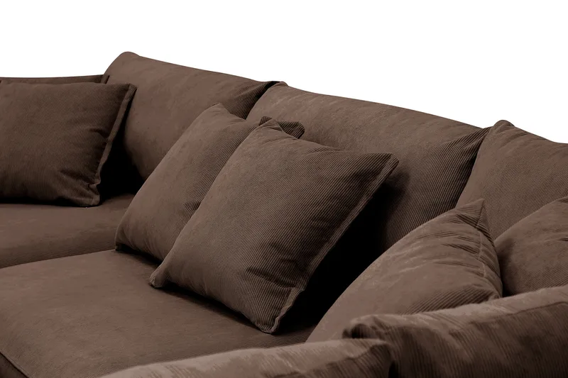Rossita Lyx 4-sits Extra djup Soffa med Schäslong Höger - Brun Manchester - Products - Möbler - Soffa - Divansoffa & schäslongsoffa - 4 sits soffa med divan