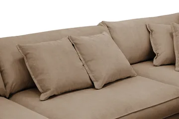 Rossita Lyx 4-sits Extra djup Soffa med Schäslong Höger - Brun Manchester - Products - Möbler - Soffa - Divansoffa & schäslongsoffa - 4 sits soffa med divan