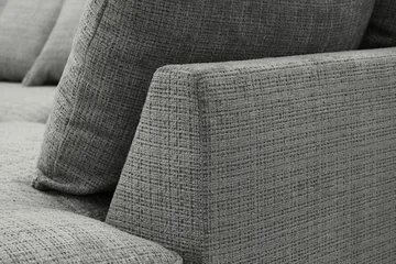 Rossita Lyx 4-sits Extra djup Soffa med Schäslong Höger - Grå Chenille - Products - Möbler - Soffa - Divansoffa & schäslongsoffa - 4 sits soffa med divan