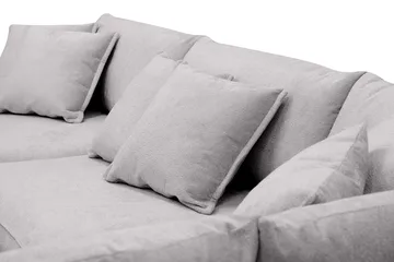 Rossita Lyx 4-sits Extra djup Soffa med Schäslong Höger - Grå Chenille - Products - Möbler - Soffa - Divansoffa & schäslongsoffa - 4 sits soffa med divan
