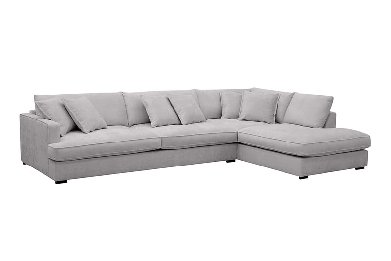 Rossita Lyx 4-sits Extra djup Soffa med Schäslong Höger - Grå Chenille - Products - Möbler - Soffa - Divansoffa & schäslongsoffa - 4 sits soffa med divan
