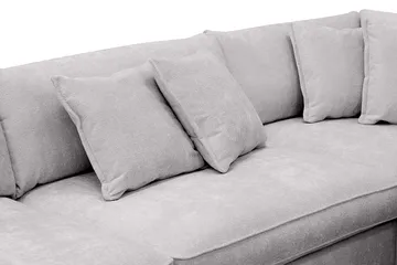 Rossita Lyx 4-sits Extra djup Soffa med Schäslong Höger - Grå Chenille - Products - Möbler - Soffa - Divansoffa & schäslongsoffa - 4 sits soffa med divan