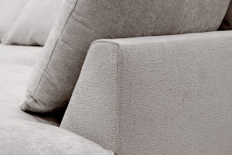 Rossita Lyx 4-sits Extra djup Soffa med Schäslong Höger - Grå/Brun Chenille - Products - Möbler - Soffa - Divansoffa & schäslongsoffa - 4 sits soffa med divan
