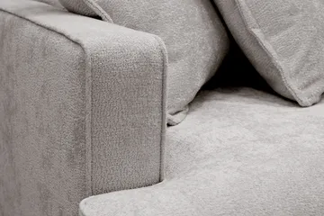 Rossita Lyx 4-sits Extra djup Soffa med Schäslong Höger - Grå/Brun Chenille - Products - Möbler - Soffa - Divansoffa & schäslongsoffa - 4 sits soffa med divan