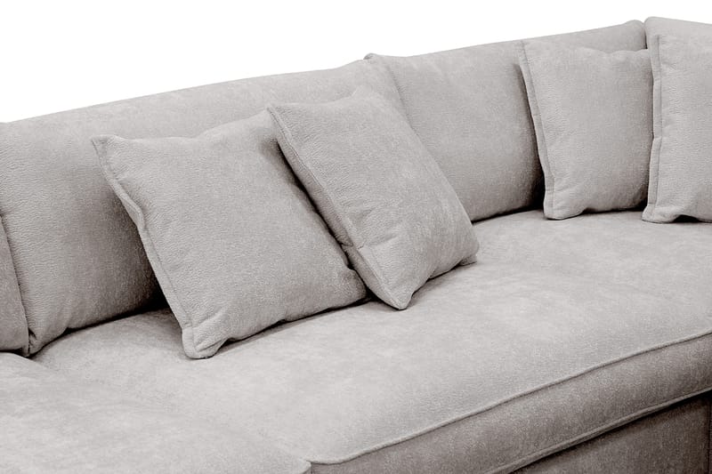 Rossita Lyx 4-sits Extra djup Soffa med Schäslong Höger - Grå/Brun Chenille - Products - Möbler - Soffa - Divansoffa & schäslongsoffa - 4 sits soffa med divan