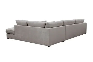 Rossita Lyx 4-sits Extra djup Soffa med Schäslong Höger - Grå/Brun Chenille - Products - Möbler - Soffa - Divansoffa & schäslongsoffa - 4 sits soffa med divan