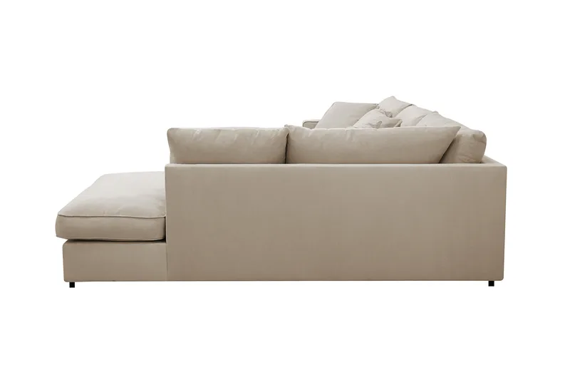 Rossita Lyx 4-sits Extra djup Soffa med Schäslong Höger - Greige Manchester - Products - Möbler - Soffa - Divansoffa & schäslongsoffa - 4 sits soffa med divan