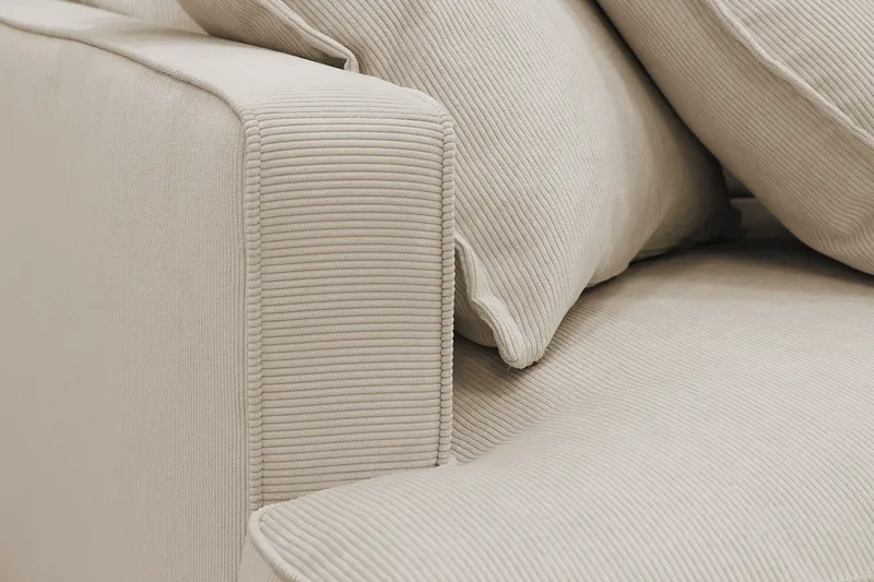 Rossita Lyx 4-sits Extra djup Soffa med Schäslong Höger - Greige Manchester - Products - Möbler - Soffa - Divansoffa & schäslongsoffa - 4 sits soffa med divan