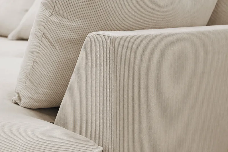 Rossita Lyx 4-sits Extra djup Soffa med Schäslong Höger - Greige Manchester - Products - Möbler - Soffa - Divansoffa & schäslongsoffa - 4 sits soffa med divan