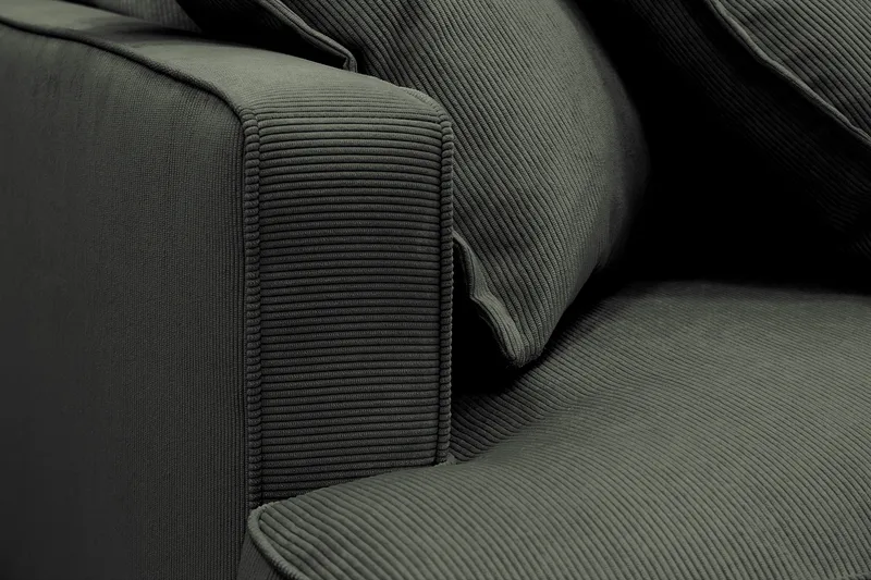 Rossita Lyx 4-sits Extra djup Soffa med Schäslong Höger - Mörkgrön Manchester - Products - Möbler - Soffa - Divansoffa & schäslongsoffa - 4 sits soffa med divan