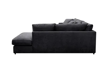 Rossita Lyx 4-sits Extra djup Soffa med Schäslong Höger - Svart Chenille - Products - Möbler - Soffa - Divansoffa & schäslongsoffa - 4 sits soffa med divan