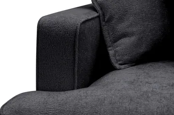 Rossita Lyx 4-sits Extra djup Soffa med Schäslong Höger - Svart Chenille - Products - Möbler - Soffa - Divansoffa & schäslongsoffa - 4 sits soffa med divan