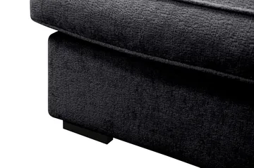 Rossita Lyx 4-sits Extra djup Soffa med Schäslong Höger - Svart Chenille - Products - Möbler - Soffa - Divansoffa & schäslongsoffa - 4 sits soffa med divan