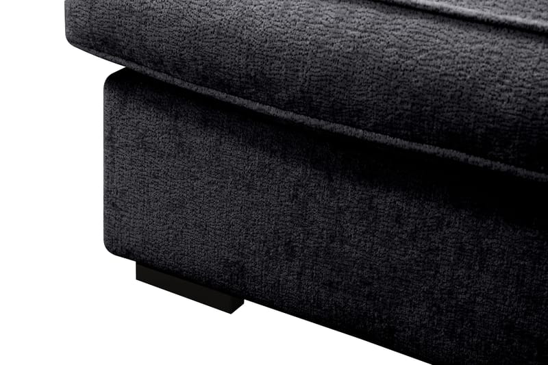 Rossita Lyx 4-sits Extra djup Soffa med Schäslong Höger - Svart Chenille - Products - Möbler - Soffa - Divansoffa & schäslongsoffa - 4 sits soffa med divan