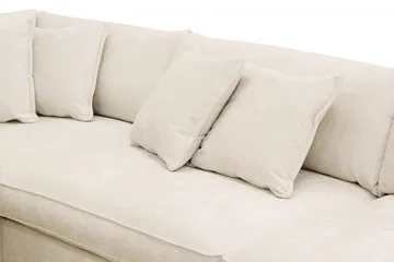 Rossita Lyx 4-sits Extra djup Soffa med Schäslong Vänster - Beige Chenille - Products - Möbler - Soffa - Divansoffa & schäslongsoffa - 4 sits soffa med divan