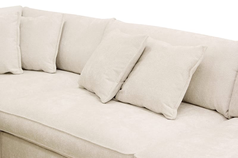 Rossita Lyx 4-sits Extra djup Soffa med Schäslong Vänster - Beige Chenille - Products - Möbler - Soffa - Divansoffa & schäslongsoffa - 4 sits soffa med divan