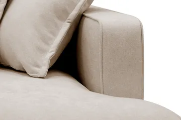 Rossita Lyx 4-sits Extra djup Soffa med Schäslong Vänster - Beige Tyg - Products - Möbler - Soffa - Divansoffa & schäslongsoffa - 4 sits soffa med divan