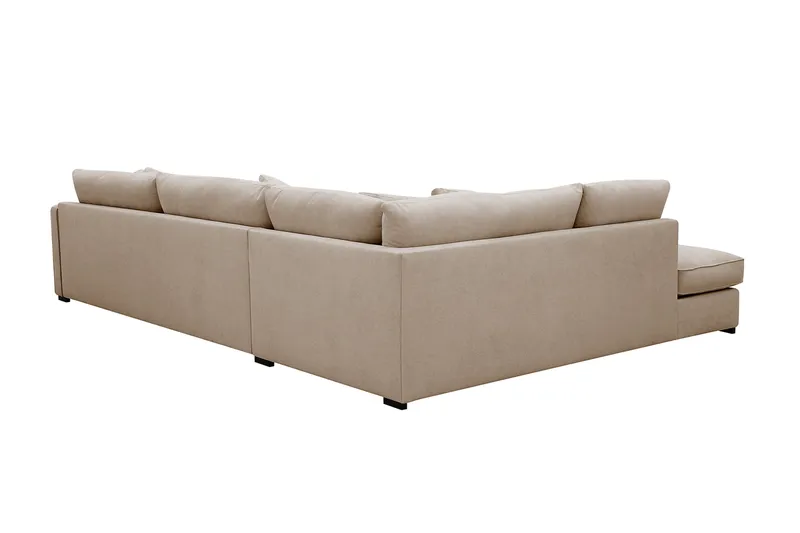 Rossita Lyx 4-sits Extra djup Soffa med Schäslong Vänster - Beige Tyg - Products - Möbler - Soffa - Divansoffa & schäslongsoffa - 4 sits soffa med divan