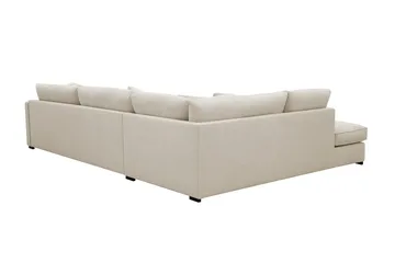 Rossita Lyx 4-sits Extra djup Soffa med Schäslong Vänster - Beige Tyg - Products - Möbler - Soffa - Divansoffa & schäslongsoffa - 4 sits soffa med divan