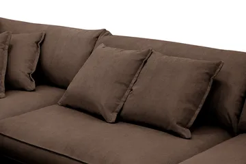 Rossita Lyx 4-sits Extra djup Soffa med Schäslong Vänster - Brun Manchester - Products - Möbler - Soffa - Divansoffa & schäslongsoffa - 4 sits soffa med divan