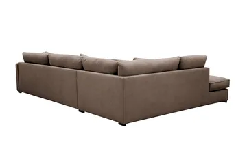 Rossita Lyx 4-sits Extra djup Soffa med Schäslong Vänster - Brun Tyg - Products - Möbler - Soffa - Divansoffa & schäslongsoffa - 4 sits soffa med divan