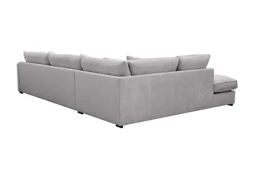 Rossita Lyx 4-sits Extra djup Soffa med Schäslong Vänster - Grå Chenille - Products - Möbler - Soffa - Divansoffa & schäslongsoffa - 4 sits soffa med divan