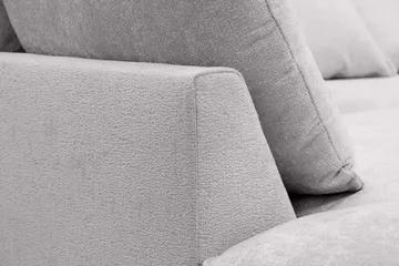 Rossita Lyx 4-sits Extra djup Soffa med Schäslong Vänster - Grå Chenille - Products - Möbler - Soffa - Divansoffa & schäslongsoffa - 4 sits soffa med divan