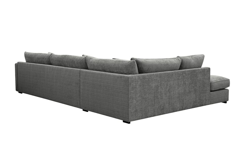 Rossita Lyx 4-sits Extra djup Soffa med Schäslong Vänster - Grå Chenille - Products - Möbler - Soffa - Divansoffa & schäslongsoffa - 4 sits soffa med divan