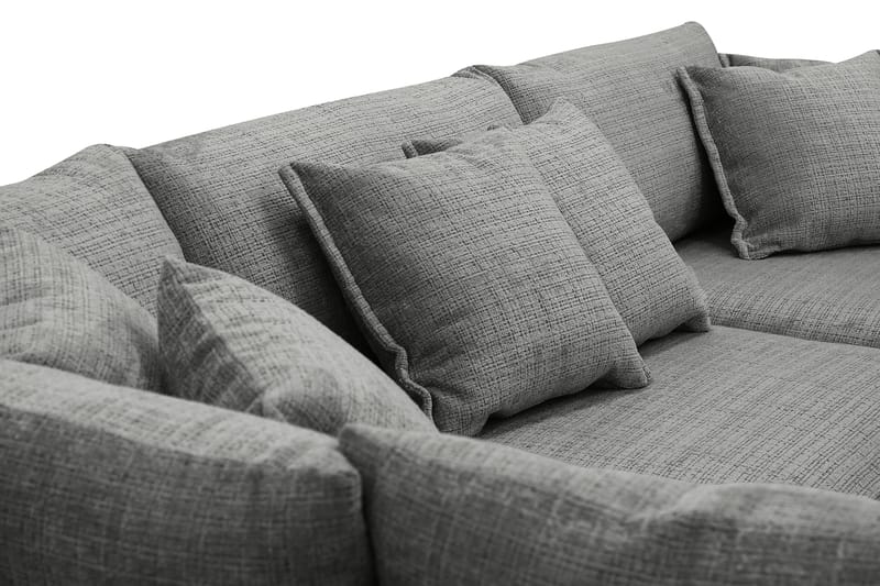 Rossita Lyx 4-sits Extra djup Soffa med Schäslong Vänster - Grå Chenille - Products - Möbler - Soffa - Divansoffa & schäslongsoffa - 4 sits soffa med divan