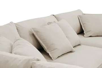 Rossita Lyx 4-sits Extra djup Soffa med Schäslong Vänster - Greige Manchester - Products - Möbler - Soffa - Divansoffa & schäslongsoffa - 4 sits soffa med divan